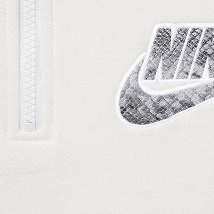 Supreme x Nike Half Zip Up Hooded Sweatshirt White SS21 - SOLE SERIOUSS (2)