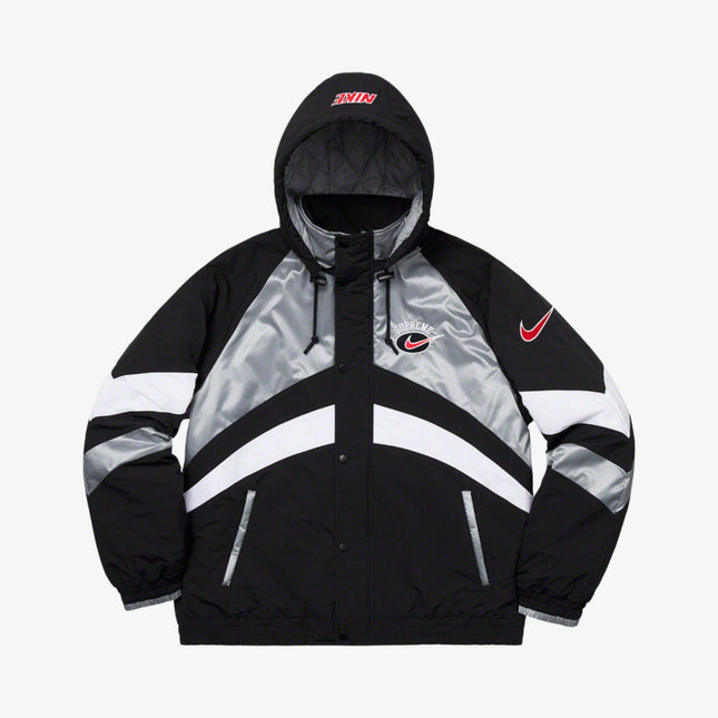 Supreme x Nike Hooded Sport Jacket Silver SS19 - SOLE SERIOUSS (1)