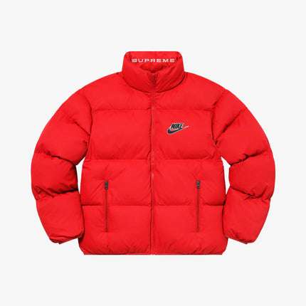 Supreme x Nike Reversible Puffy Jacket Red SS21 - SOLE SERIOUSS (1)