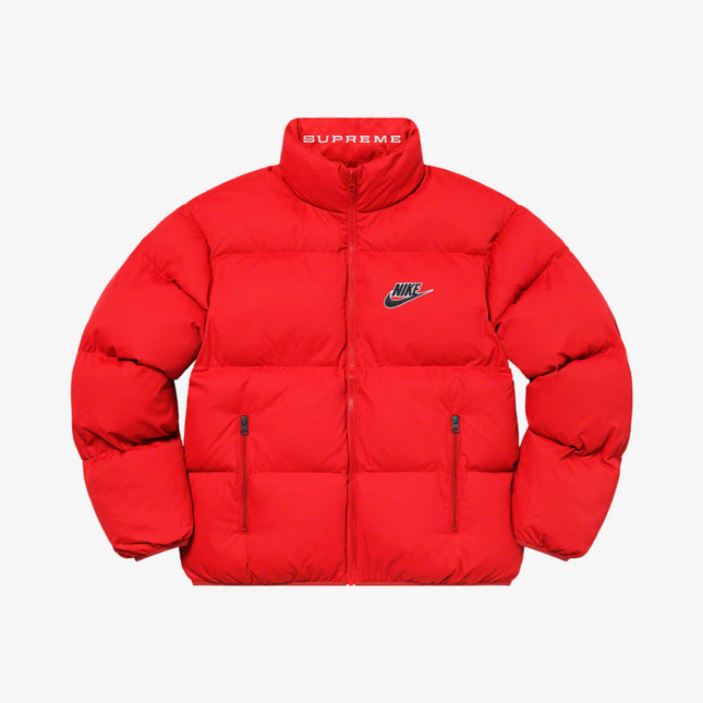 Supreme x Nike Reversible Puffy Jacket Red (SS21) - SOLE SERIOUSS (1)