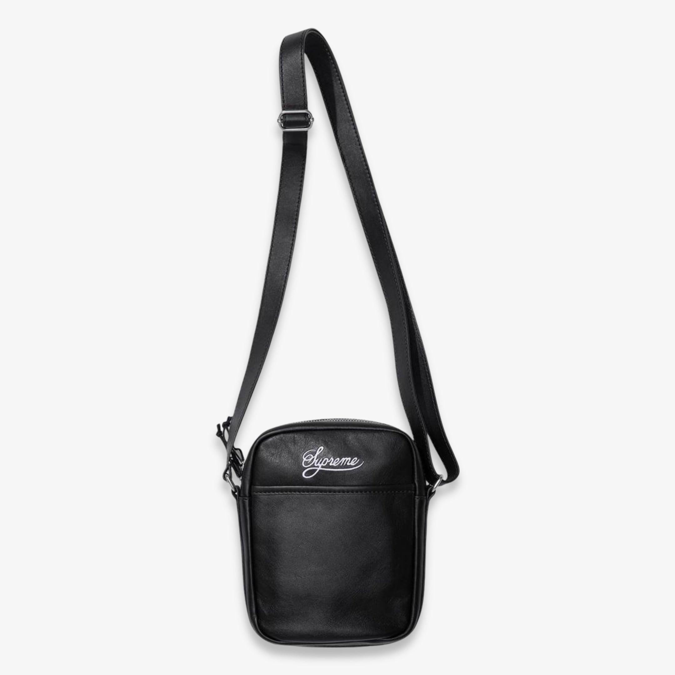 Nike Supreme ブラックバッグ Supreme x Nike Leather Shoulder Bag Black SS25 BRAND NEW IN