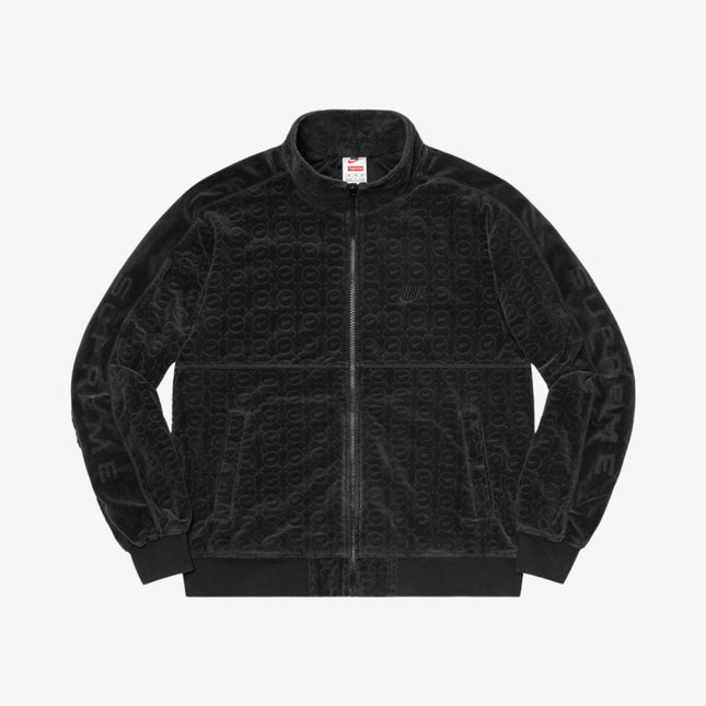 Supreme x Nike Velour Track Jacket Black (SS21) - SOLE SERIOUSS (1)