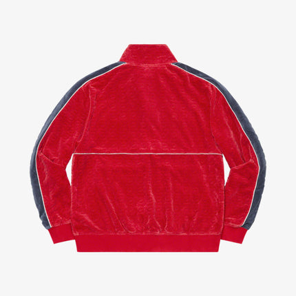 Supreme x Nike Velour Track Jacket Red SS21 - SOLE SERIOUSS (2)