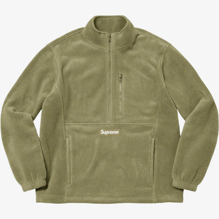 Supreme x Polartec Half Zip Pullover Light Olive (FW21) - SOLE SERIOUSS (1)