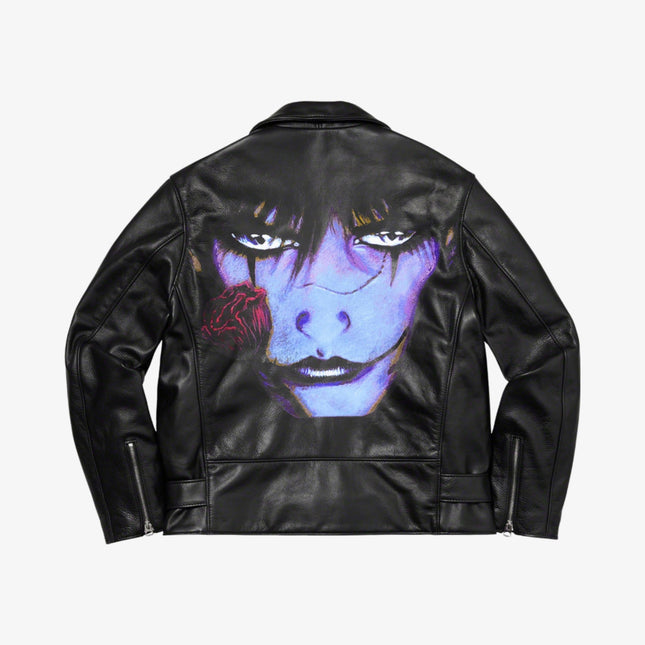 Supreme x Schott Perfecto Leather Jacket 'The Crow' Black (FW21) - SOLE SERIOUSS (1)