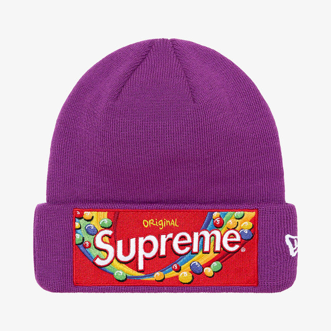 Supreme x Skittles x New Era Beanie Purple (FW21) - SOLE SERIOUSS (1)