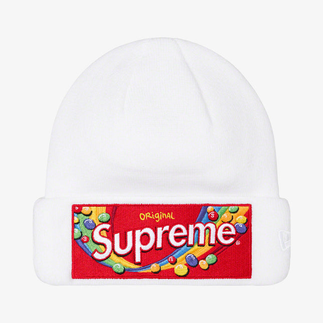 Supreme x Skittles x New Era Beanie White (FW21) - SOLE SERIOUSS (1)