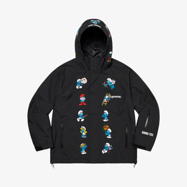 Supreme x Smurfs x GORE-TEX Shell Jacket Black (FW20) - SOLE SERIOUSS (1)