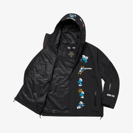 Supreme x Smurfs x GORE-TEX Shell Jacket Black (FW20) - SOLE SERIOUSS (2)