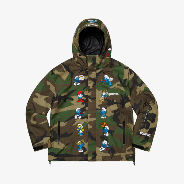 Supreme x Smurfs x GORE-TEX Shell Jacket Woodland Camo (FW20) - SOLE SERIOUSS (1)