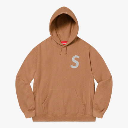 Supreme x Swarovski Hooded Sweatshirt 'S Logo' Brown (SS21) - SOLE SERIOUSS (1)