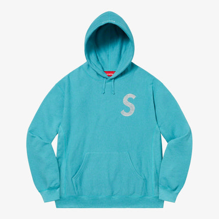 Supreme x Swarovski Hooded Sweatshirt 'S Logo' Light Aqua (SS21) - SOLE SERIOUSS (1)