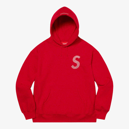 Supreme x Swarovski Hooded Sweatshirt 'S Logo' Red (SS21) - SOLE SERIOUSS (1)