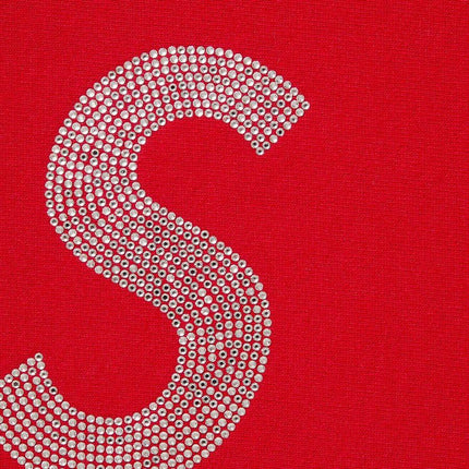 Supreme x Swarovski Hooded Sweatshirt 'S Logo' Red (SS21) - SOLE SERIOUSS (2)