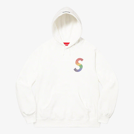 Supreme x Swarovski Hooded Sweatshirt 'S Logo' White (SS21) - SOLE SERIOUSS (1)