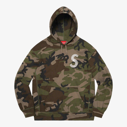 Supreme x Swarovski Hooded Sweatshirt 'S Logo' Woodland Camo (SS21) - SOLE SERIOUSS (1)