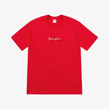 Supreme x Swarovski Tee 'Box Logo' Red (SS19) - SOLE SERIOUSS (1)