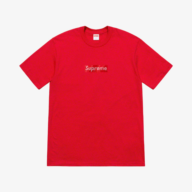 Supreme x Swarovski Tee 'Box Logo' Red (SS19) - SOLE SERIOUSS (1)