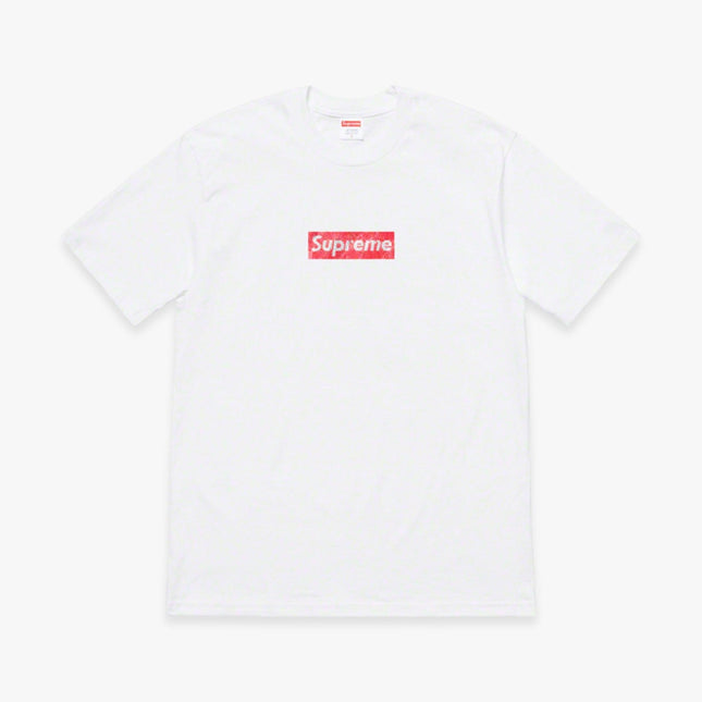 Supreme x Swarovski Tee 'Box Logo' White (SS19) - SOLE SERIOUSS (1)