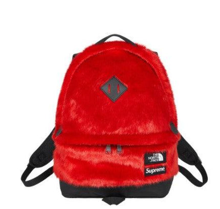 Supreme x The North Face Backpack 'Faux Fur' Red FW20 - SOLE SERIOUSS (1)