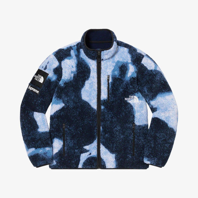 Supreme x The North Face Fleece Jacket 'Bleached Denim Print' Indigo FW21 - SOLE SERIOUSS (1)