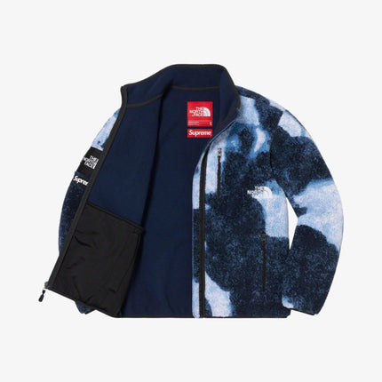 Supreme x The North Face Fleece Jacket 'Bleached Denim Print' Indigo FW21 - SOLE SERIOUSS (2)