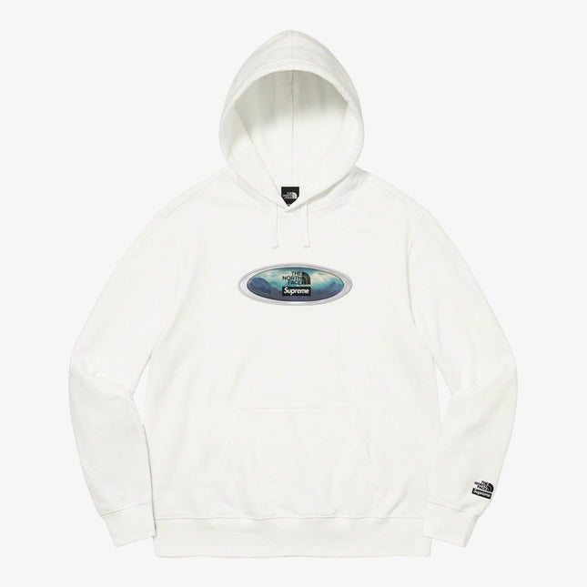 Supreme x The North Face Hooded Sweater 'Lenticular Mountains' White FW21 - SOLE SERIOUSS (1)