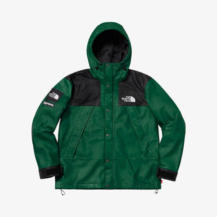 Supreme x The North Face Leather Mountain Parka Dark Green (FW18) - SOLE SERIOUSS (1)