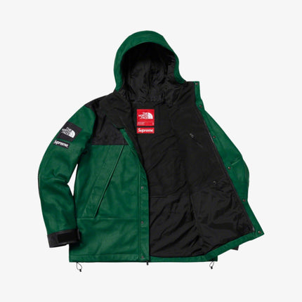 Supreme x The North Face Leather Mountain Parka Dark Green (FW18) - SOLE SERIOUSS (2)