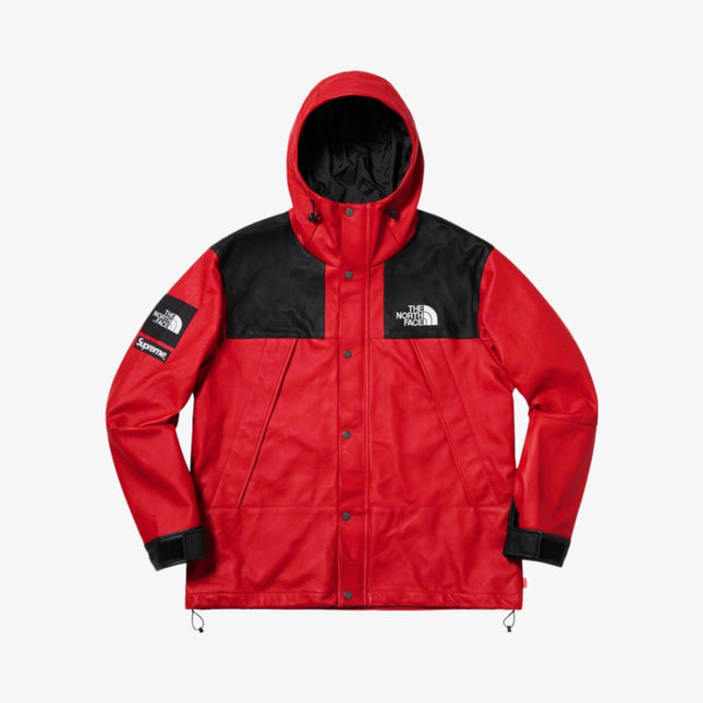 Supreme x The North Face Leather Mountain Parka Red (FW18) - SOLE SERIOUSS (1)