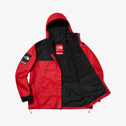 Supreme x The North Face Leather Mountain Parka Red FW18 - SOLE SERIOUSS (2)