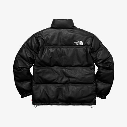 Supreme x The North Face Leather Nuptse Jacket Black (FW17) - SOLE SERIOUSS (3)