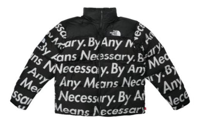 Supreme x The North Face Nuptse Jacket 'By Any Means Necessary' Black FW15 - SOLE SERIOUSS (1)