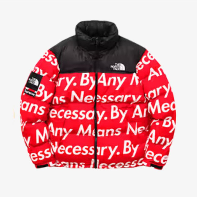 Supreme x The North Face Nuptse Jacket 'By Any Means Necessary' Red (FW15) - SOLE SERIOUSS (1)