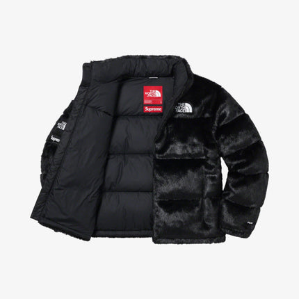 Supreme x The North Face Nuptse Jacket 'Faux Fur' Black (FW20) - SOLE SERIOUSS (2)