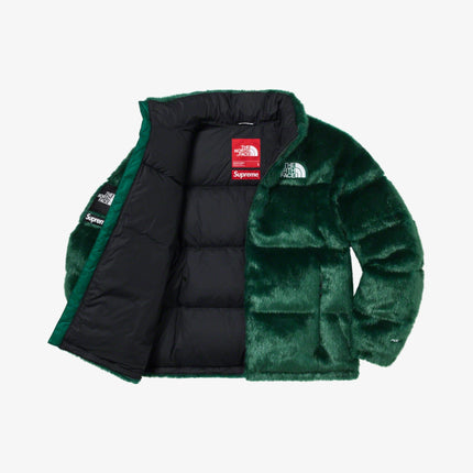 Supreme x The North Face Nuptse Jacket 'Faux Fur' Green FW20 - SOLE SERIOUSS (2)