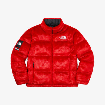 Supreme x The North Face Nuptse Jacket 'Faux Fur' Red (FW20) - SOLE SERIOUSS (1)