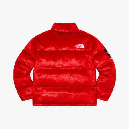 Supreme x The North Face Nuptse Jacket 'Faux Fur' Red (FW20) - SOLE SERIOUSS (3)