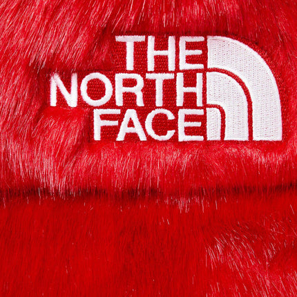 Supreme x The North Face Nuptse Jacket 'Faux Fur' Red (FW20) - SOLE SERIOUSS (4)