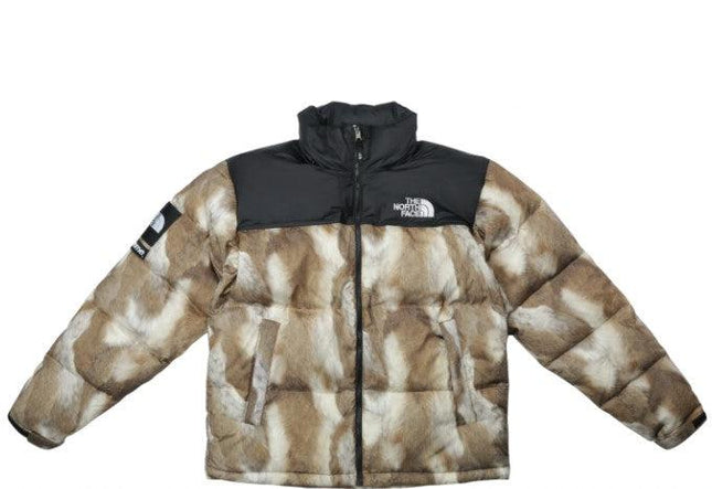 Supreme x The North Face Nuptse Jacket 'Fur Print' Brown FW13 - SOLE SERIOUSS (1)
