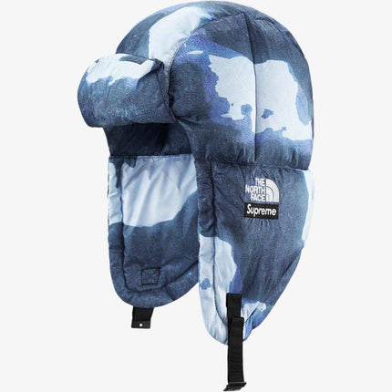 Supreme x The North Face Nuptse Trooper 'Bleached Denim Print' Indigo (FW21) - SOLE SERIOUSS (1)