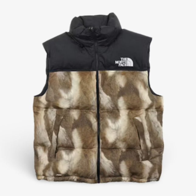 Supreme x The North Face Nuptse Vest 'Fur Print' Brown (FW13) - SOLE SERIOUSS (1)