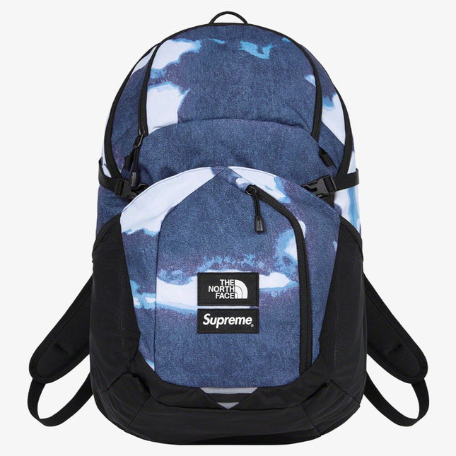 Supreme x The North Face Pocono Backpack 'Bleached Denim Print' Indigo (FW21) - SOLE SERIOUSS (1)