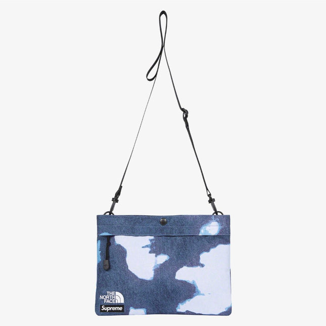 Supreme x The North Face Shoulder Bag 'Bleached Denim Print' Indigo (FW21) - SOLE SERIOUSS (1)