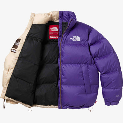 Supreme x The North Face 'Split' Nuptse 700-Fill Puffer Jacket Tan / Purple (SS24) | SOLE SERIOUSS [2]