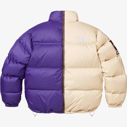 Supreme x The North Face 'Split' Nuptse 700-Fill Puffer Jacket Tan / Purple (SS24) | SOLE SERIOUSS [3]