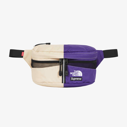 Supreme x The North Face 'Split' Waist Bag Tan / Purple (SS24) | SOLE SERIOUSS [1]