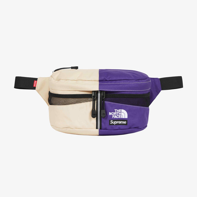 Supreme x The North Face 'Split' Waist Bag Tan / Purple (SS24) | SOLE SERIOUSS [1]