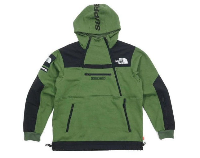 Supreme x The North Face Steep Tech Hooded Sweatshirt Olive SS16 - SOLE SERIOUSS (1)