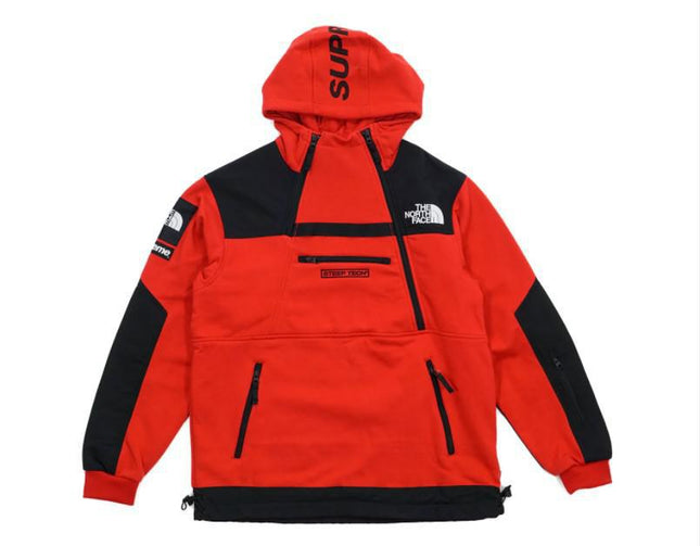 Supreme x The North Face Steep Tech Hooded Sweatshirt Red SS16 - SOLE SERIOUSS (1)